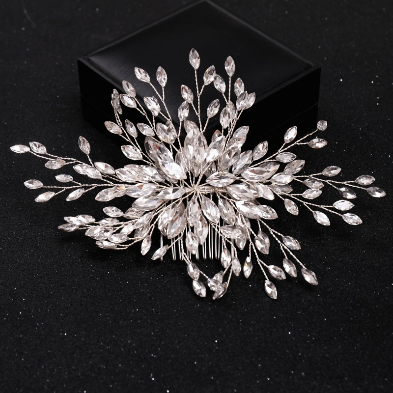Rhinestone Wedding Bridal Hair Comb Clip for Women