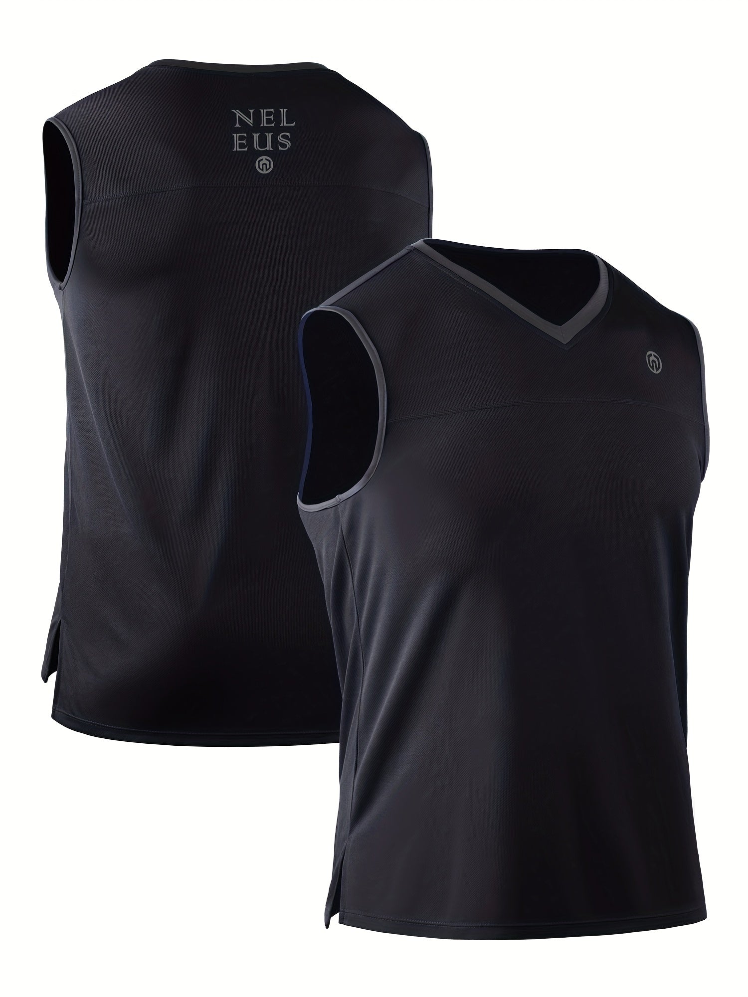 Men's Sleeveless V Neck Sports Vest Quick Dry Sweat Absorbing Tank