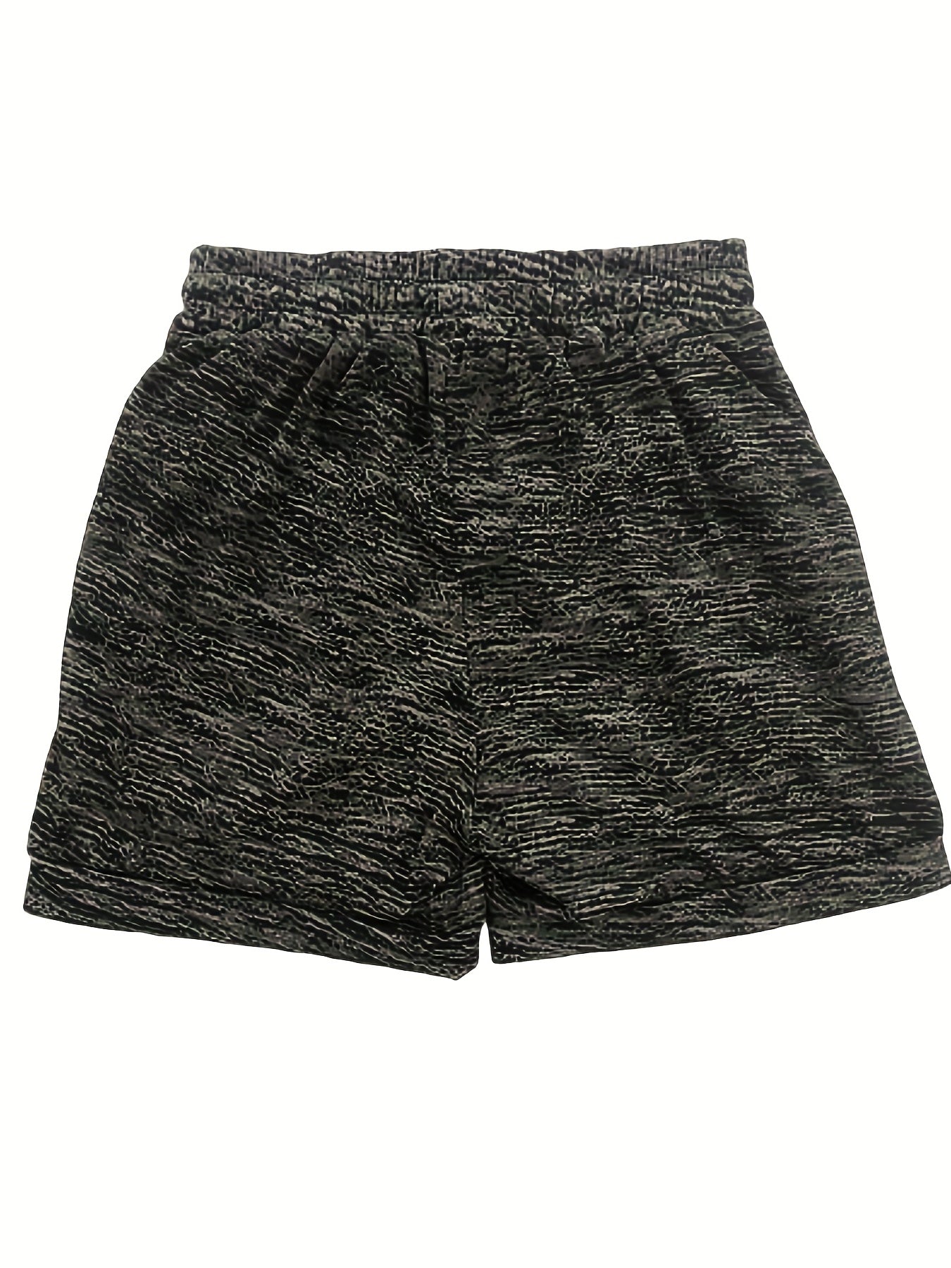 3 Packs Coconut Tree Print Shorts Casual Drawstring Shorts
