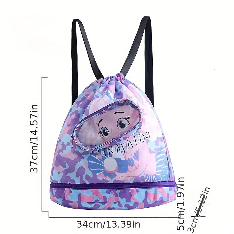 Cartoon Swimming Bag Dry & Wet Storage Bag for Water Sports & Beach