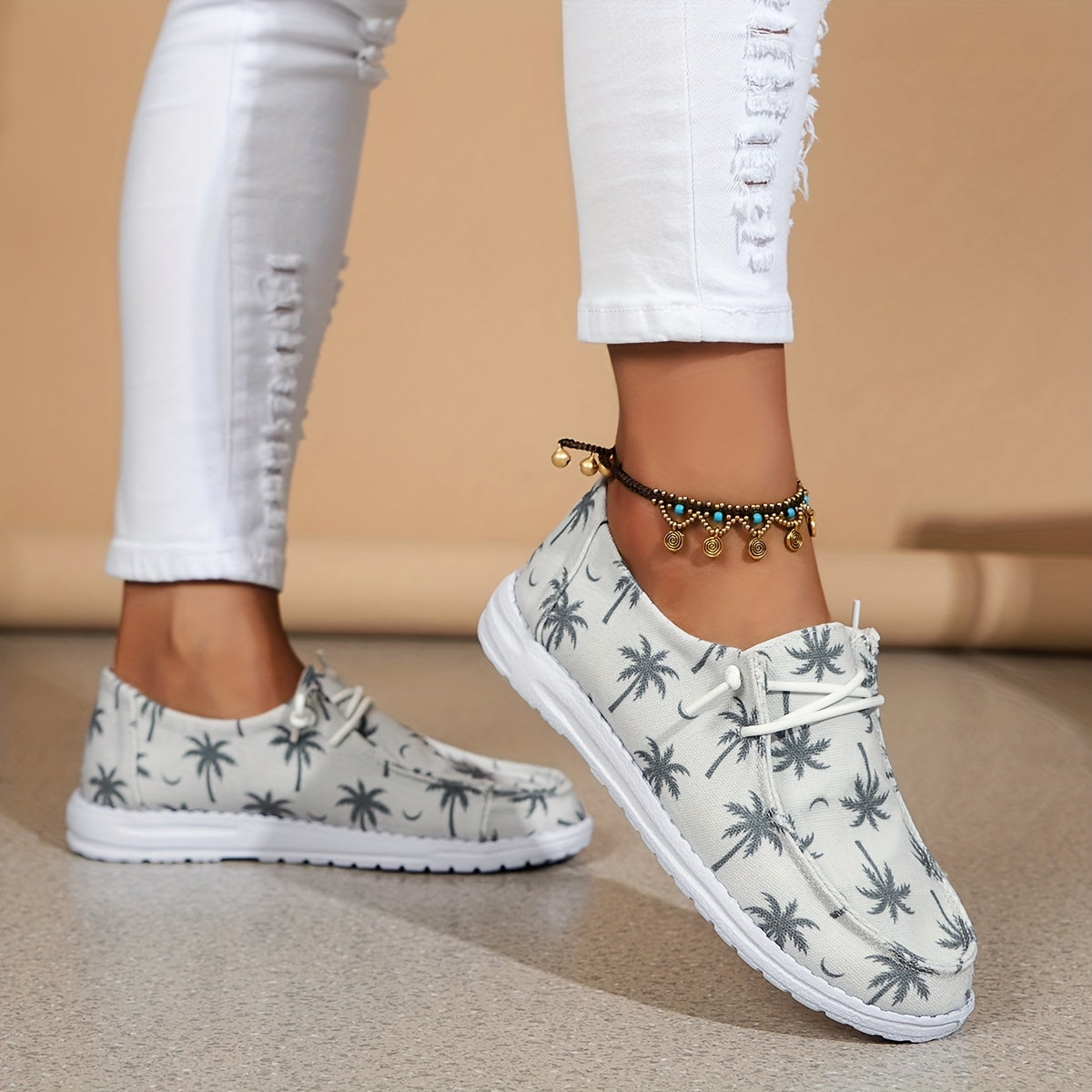 Women's Thick Bottom Low Top Boat Shoes Lightweight Lace Outdoor Shoes
