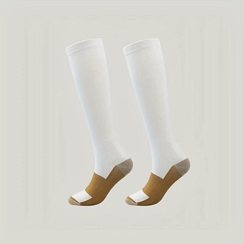 3 Pairs Copper Compression Thigh Socks for Outdoor Activities