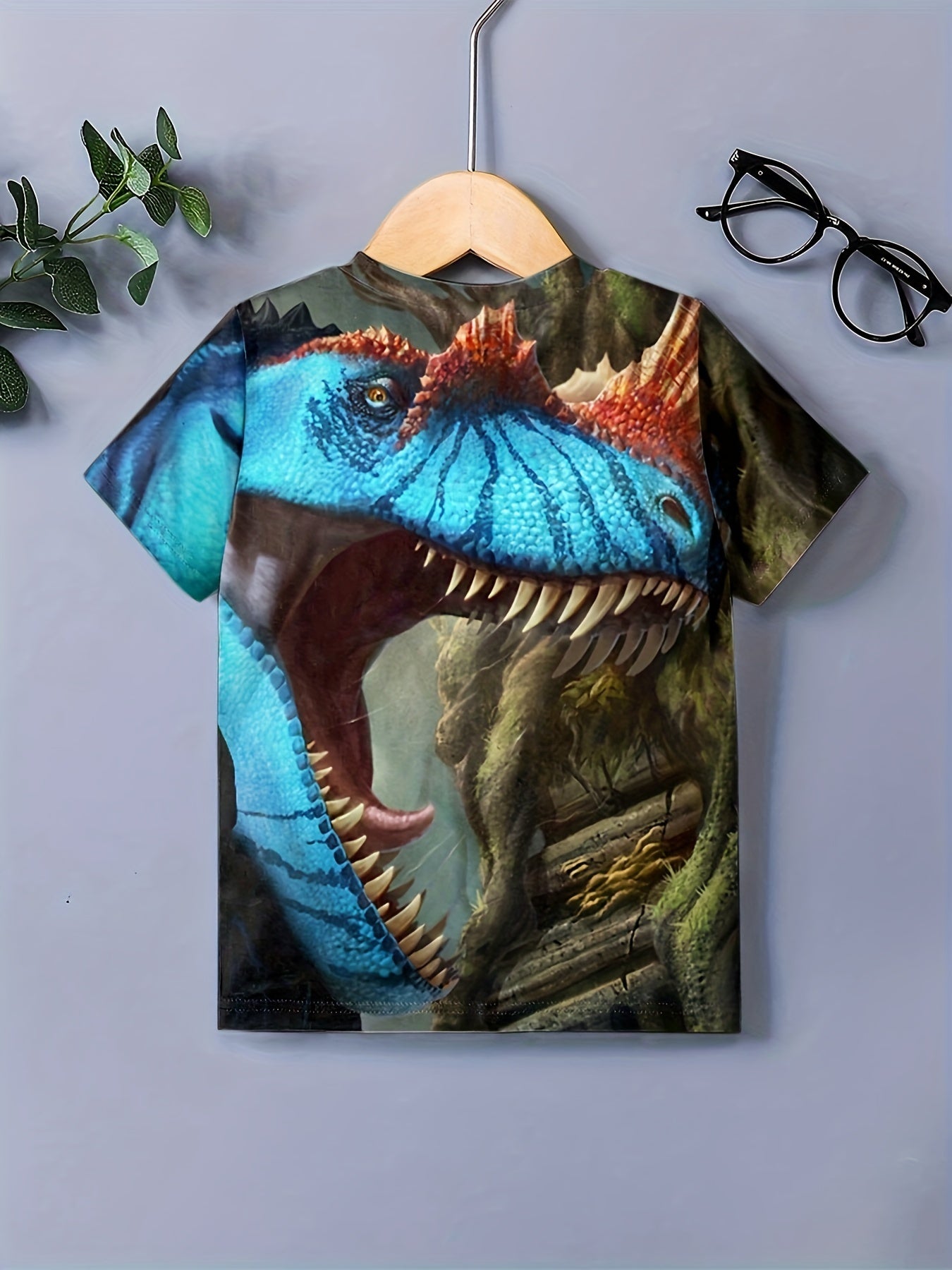 3D Dinosaur Print Kids T shirt Casual Short Sleeve Top Boy's Clothes