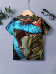 3D Dinosaur Print Kids T shirt Casual Short Sleeve Top Boy's Clothes