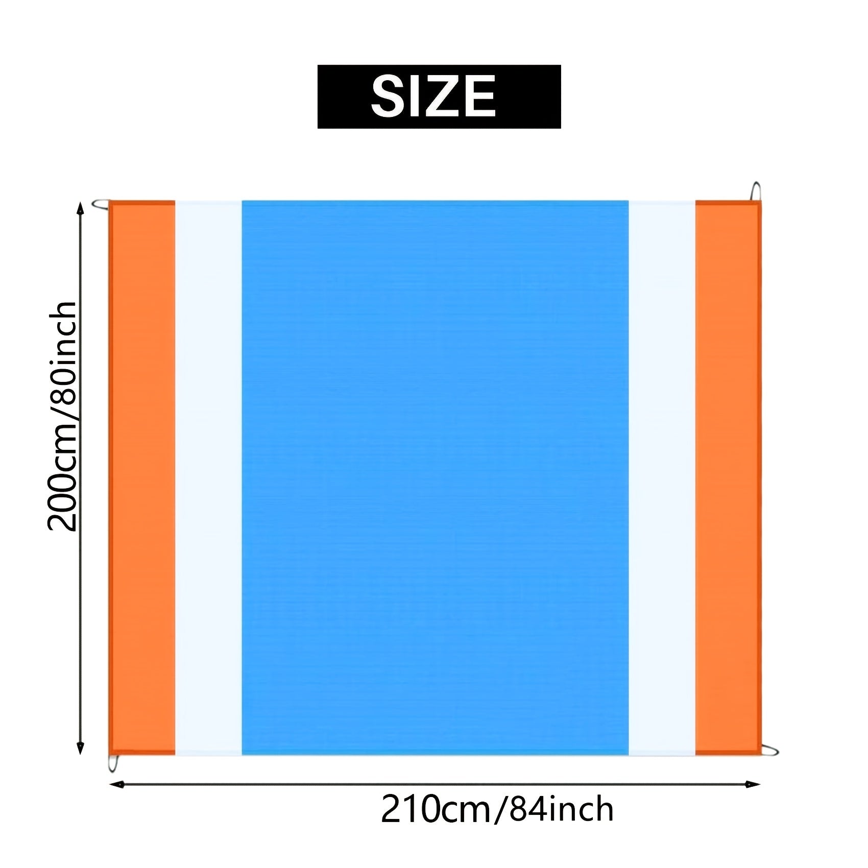 Large Beach Mat Picnic Blanket 210x200cm Waterproof Sandproof