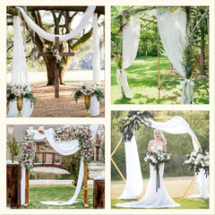 Wedding Draping Fabric Sheer Chiffon Tulle Drapery for Ceremony