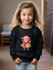 OERYUI Shopping Girl Graphic Sweatshirt Comfy Pullover Kids Clothes