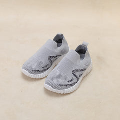 Boys Breathable Woven Shoes Lightweight Slip On Walking Shoes