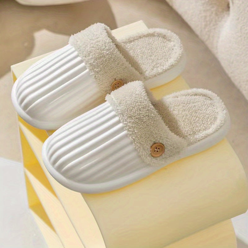 Women's Detachable Lined Slippers Closed Toe Indoor Shoes