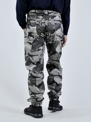 Men's Camo Cargo Pants Elastic Waist Casual Trousers