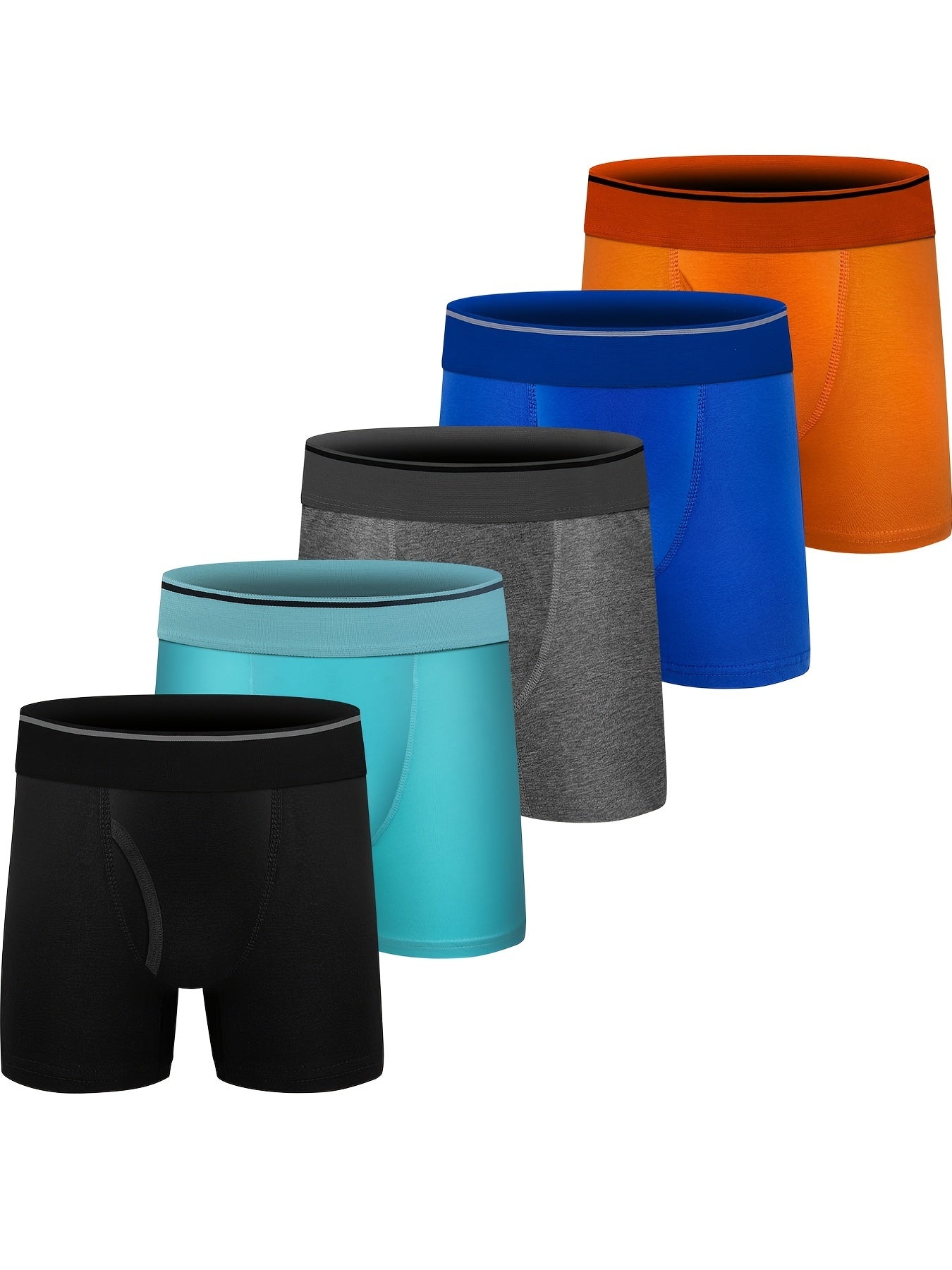 5pcs Boys Boxer Briefs Soft Cotton Underwear