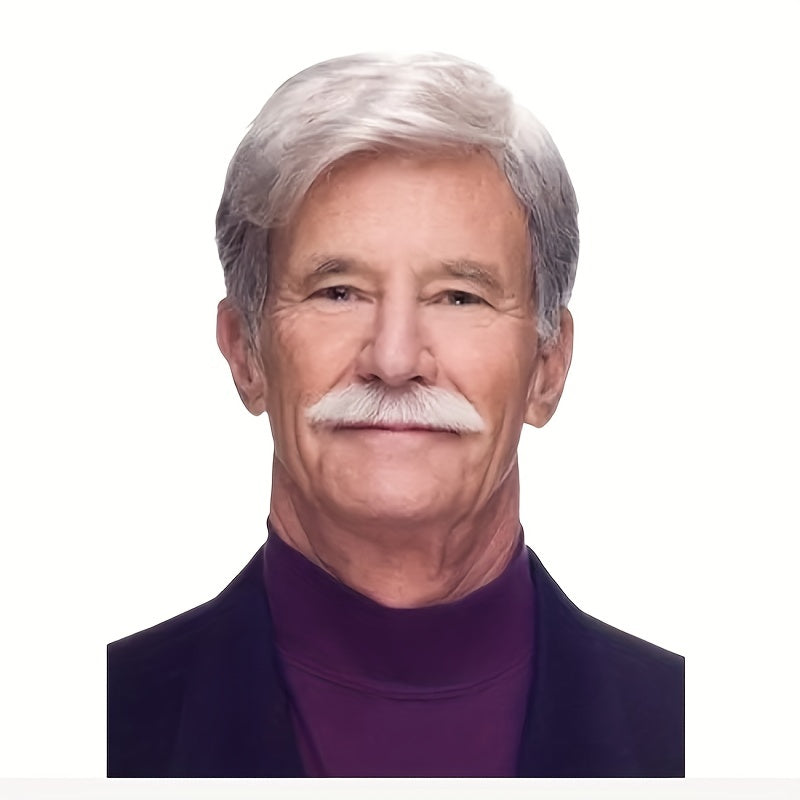 Men's Gray Short Wig Easy Wear Natural Look