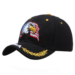 Patriotic Eagle & Flag Embroidered Baseball Cap Unisex Fishing Hat
