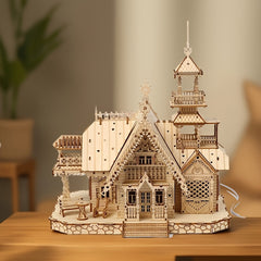 3D Wooden Villa Puzzle Model Adult DIY Home Decoration