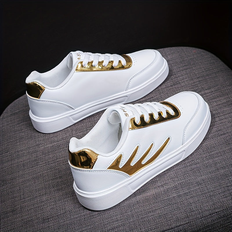 Women's Low Breathable Skate Shoes Lace-up Sneakers