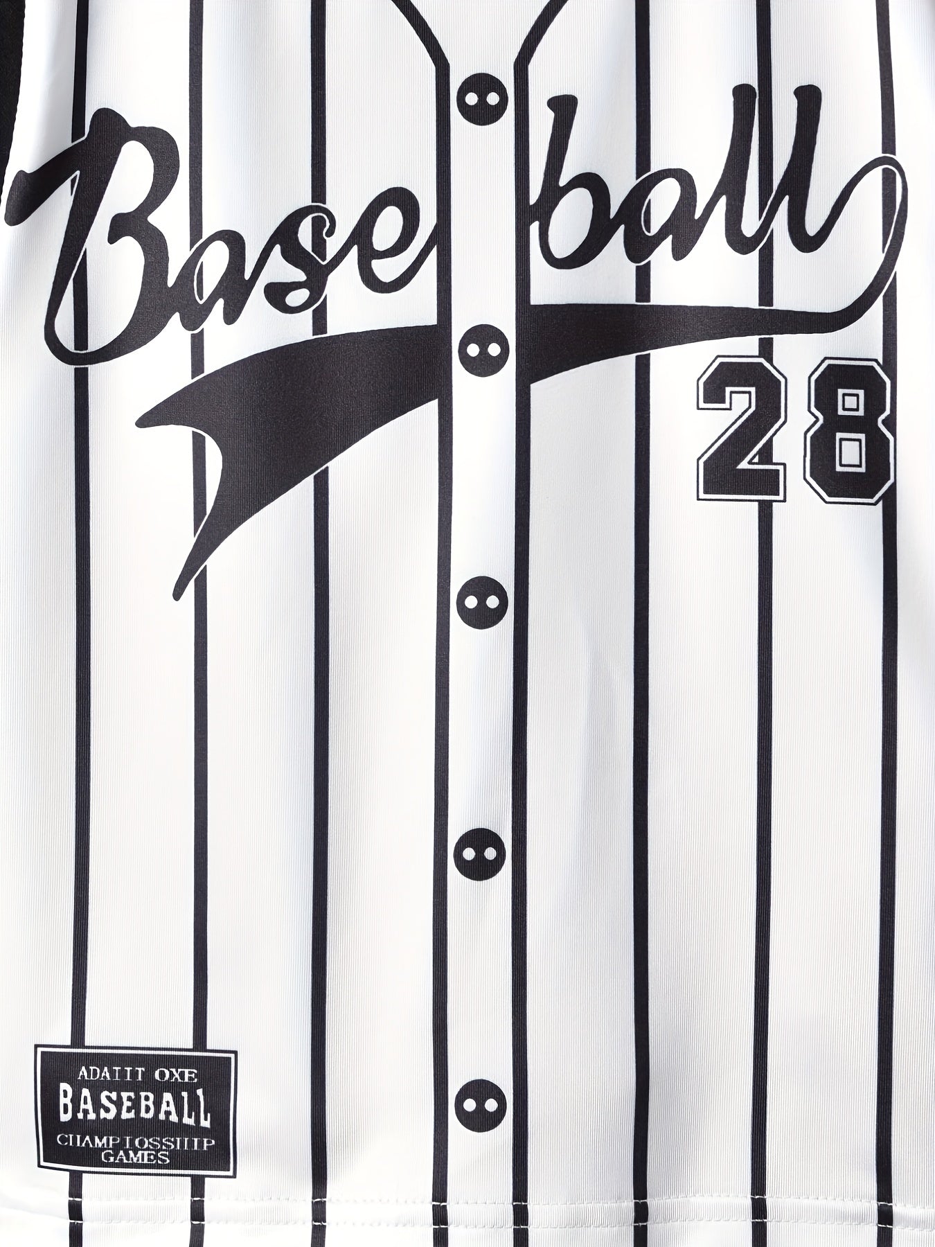 2pcs Boys Teen Casual Striped Baseball T shirt & Shorts Set