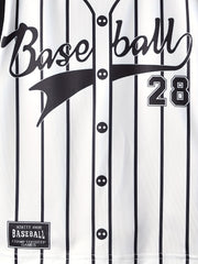 2pcs Boys Teen Casual Striped Baseball T shirt & Shorts Set