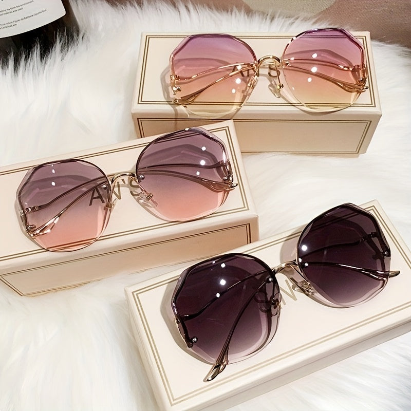 Men's Rimless Sunglasses for Street Photography