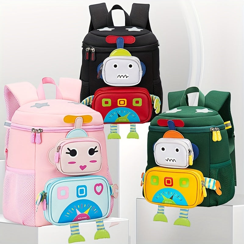 3D Robot Kindergarten Kids Backpack for Boys Girls