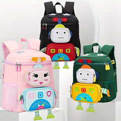 3D Robot Kindergarten Kids Backpack for Boys Girls