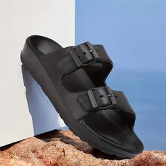 Men's Adjustable Buckle Slippers Non Slip Casual Shoes