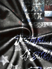 Flag Pattern Print Men's Short Sleeve T-shirt Graphic Tee