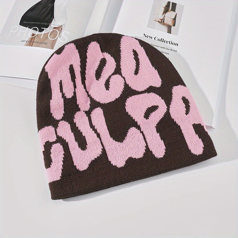 Men's Knitted Hat Hip Hop Street Graffiti Letter Beanie