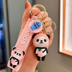 Cartoon Panda Keychain Pendant for Bag Decoration