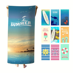 Quick Drying Microfiber Beach Towel Lightweight Portable Towel for Sports Travel
