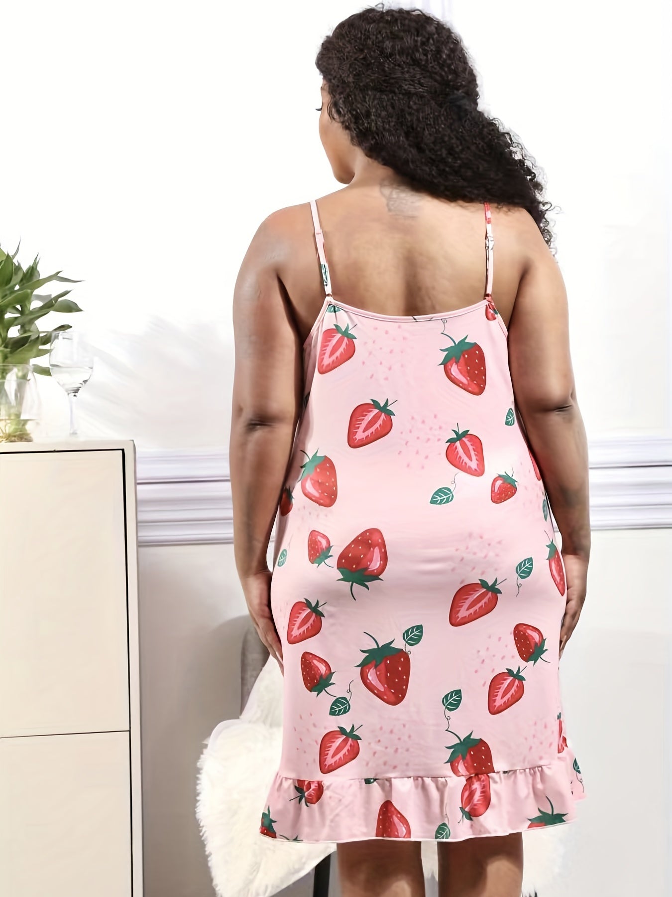 Strawberry Print Cami Sleep Dress
