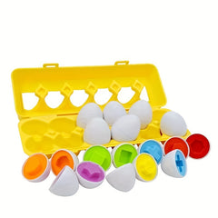 Children's Puzzle Veggie Fruit Egg Matching Geometric Shape Number Matching