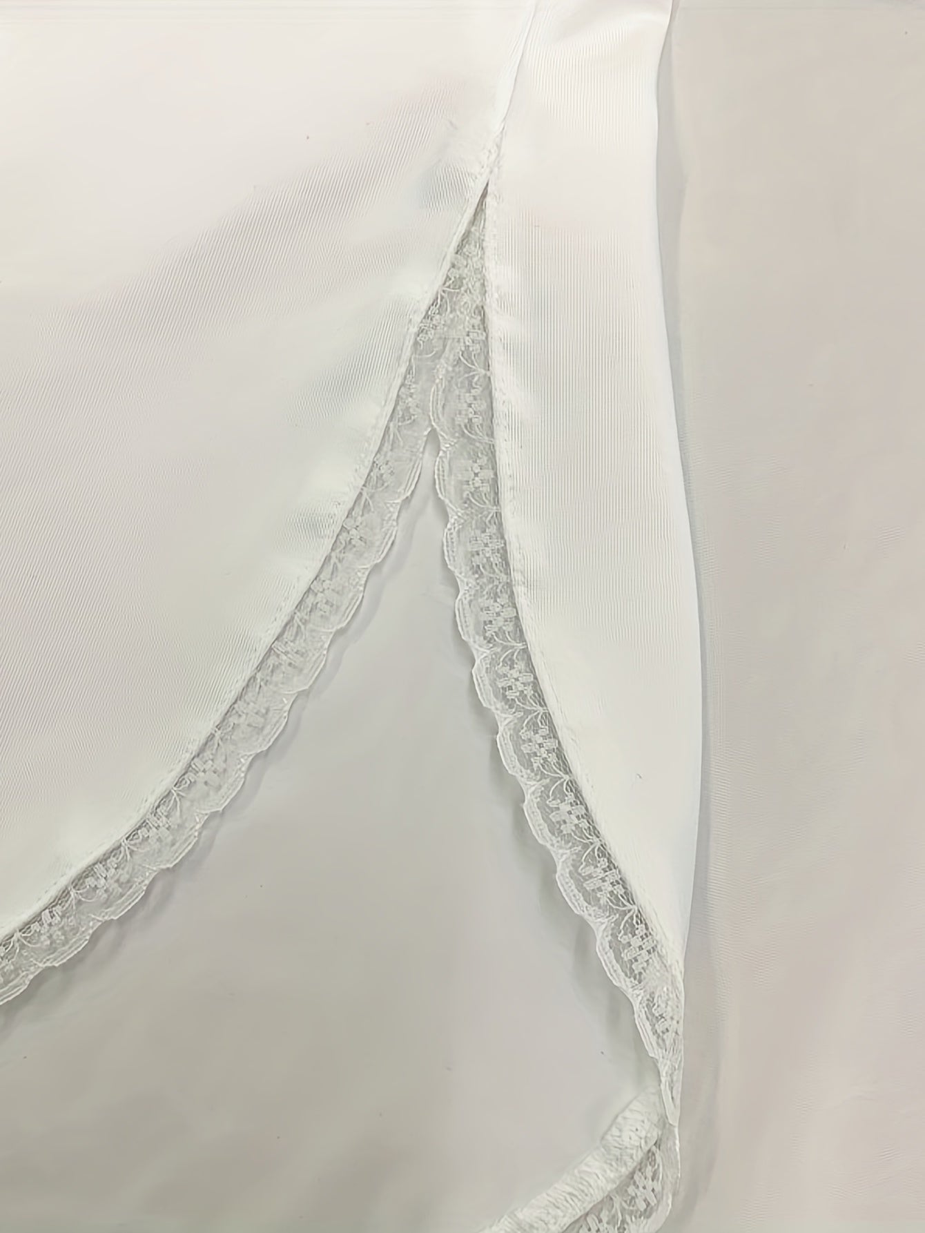 Lace Trim Solid Skirt Sexy Half Slips Petticoat Women's Underwear