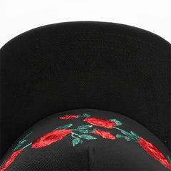 Men's Rose Embroidered Hip Hop Hat