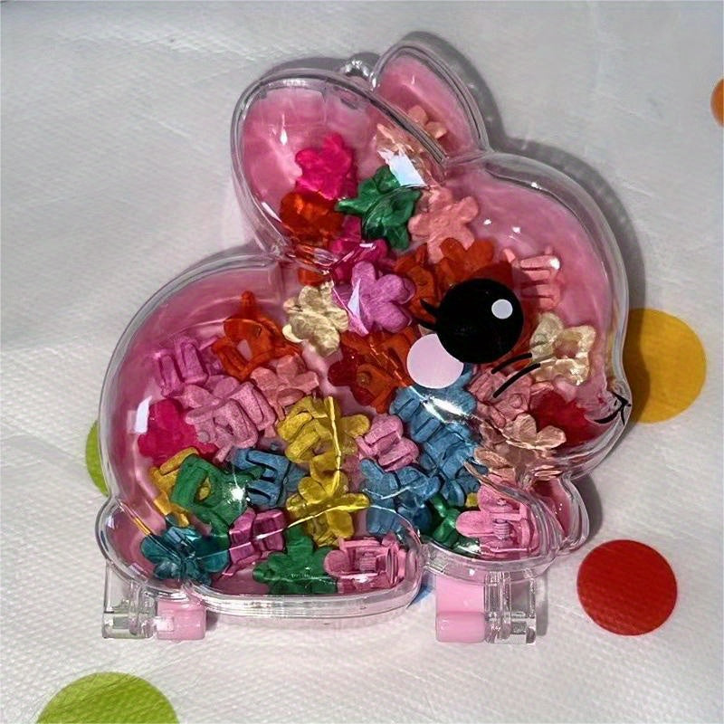Candy Colored Flower Hairpin Mini Hair Clips Set