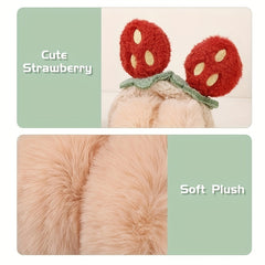 Strawberry Plush Winter Earmuffs Anti Freeze Soft Furry Earmuffs