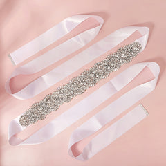 Rhinestone Flower Bridal Belt Wedding Dress Waist Chain Sash