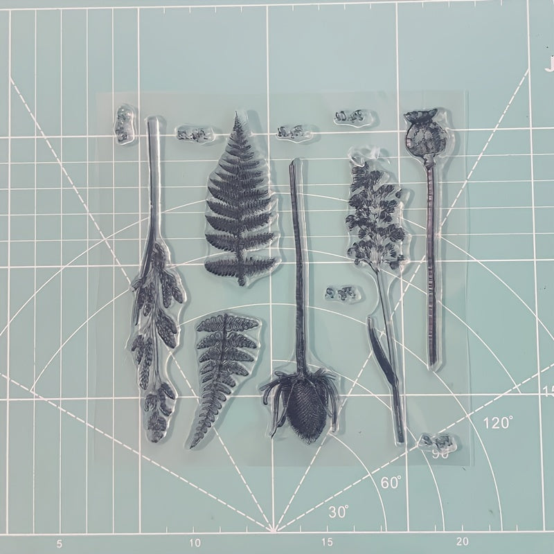 Plant Silicone Clear Stamps for Art Making
