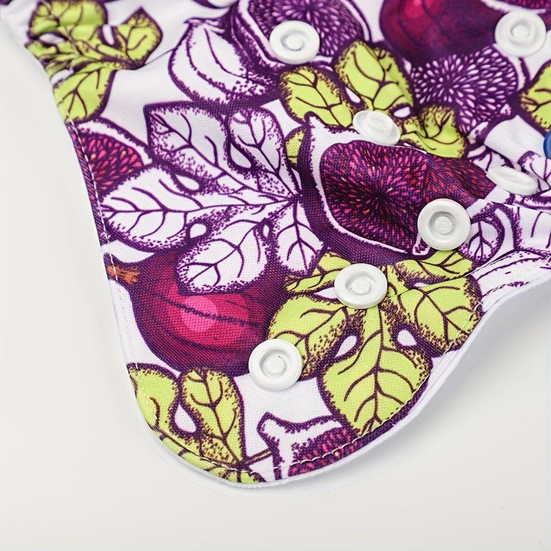 4pcs Fruit Print Cloth Diapers for Baby Girls