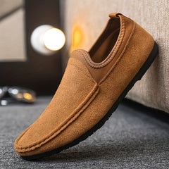 Men's Leather Moccasins Non-Slip Slip On Shoes