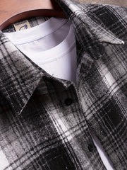 Men's Plaid Long Sleeve Shirt for Spring Autumn