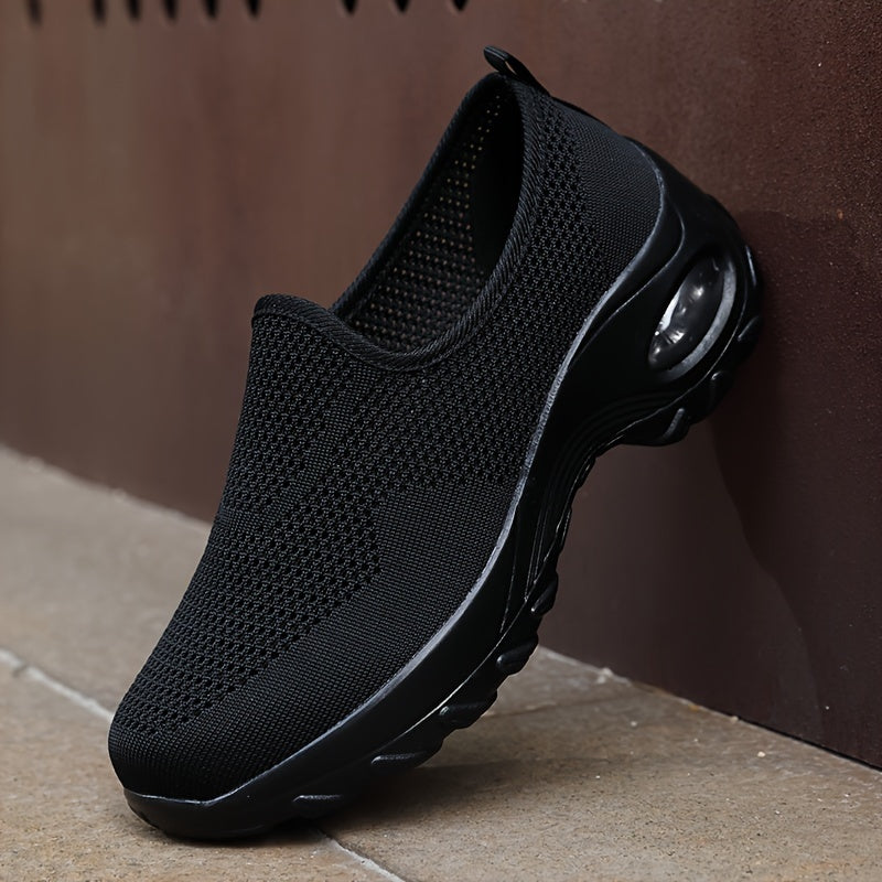 Women's Air Cushion Wedge Sneakers Mesh Platform Walking Shoes
