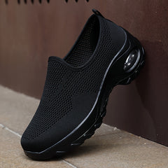Women's Air Cushion Wedge Sneakers Mesh Platform Walking Shoes