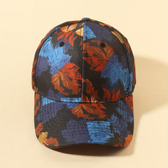 Vintage Leaf Print Baseball Cap Unisex Casual Sun Hat Adjustable