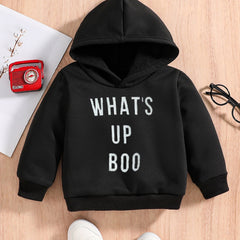 Baby Boys Halloween Hoodie WHAT'S UP BOO Graphic Sweatshirt