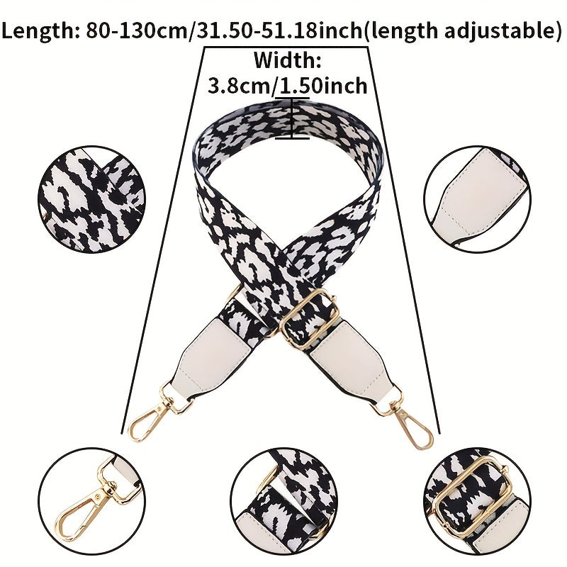 Leopard Pattern Bag Strap All Match Ethnic Strap Adjustable Travel
