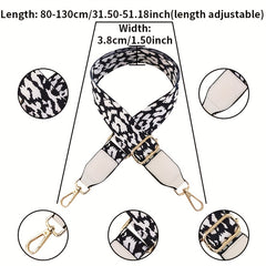 Leopard Pattern Bag Strap All Match Ethnic Strap Adjustable Travel