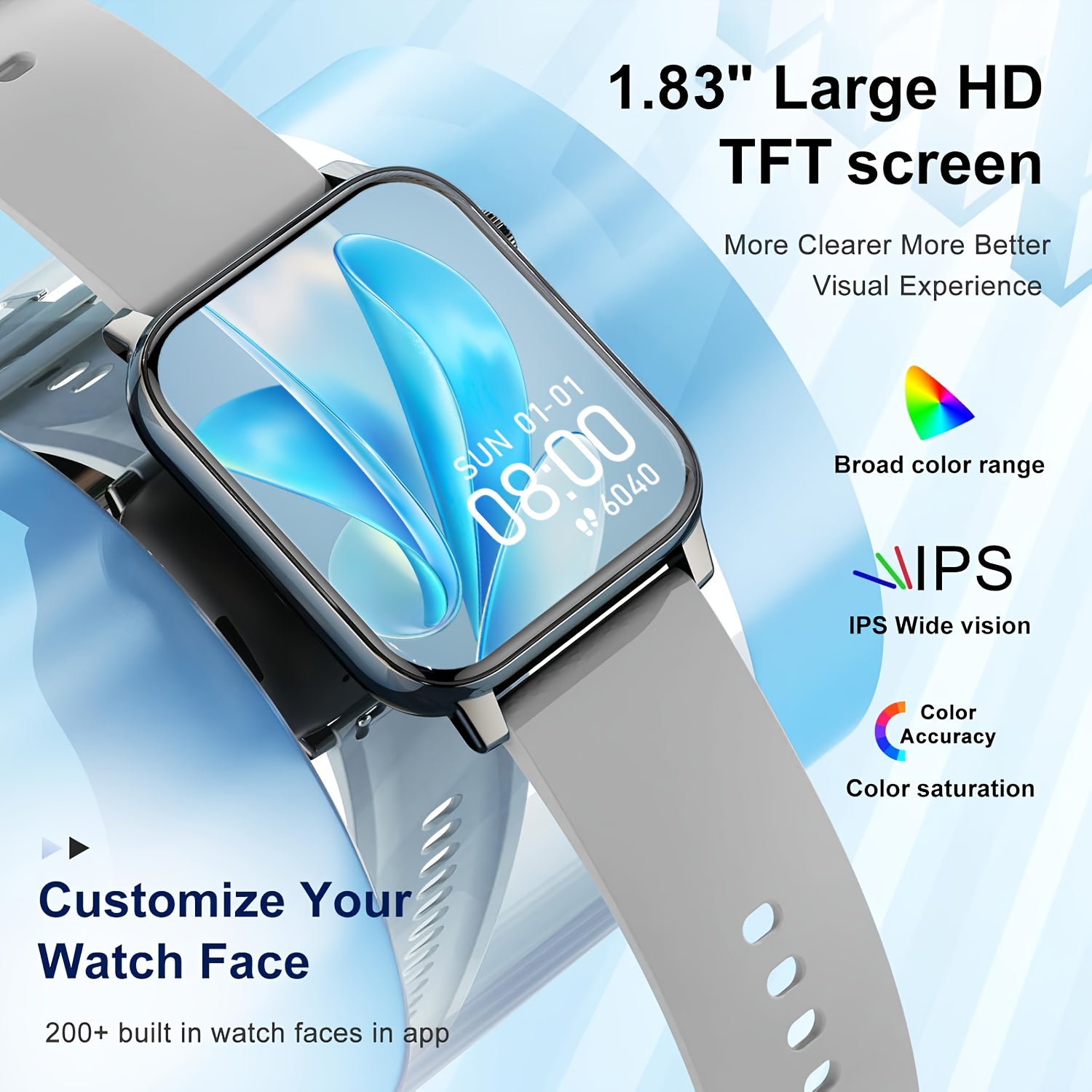 GWENLAND 4 Smart Watch IP68 Waterproof Call Text Pedometer Calorie Counter