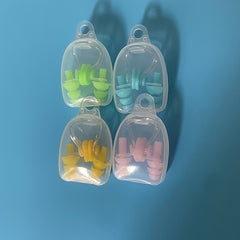 4 Pairs Swimming Earplugs & Nasal Clips, Noise Reduction for Sleep & Swim