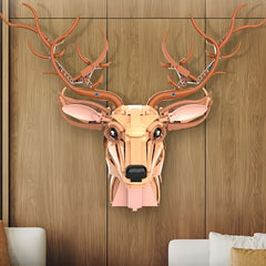 1072pcs DIY Deer Head Building Blocks Creative Animal Models Home Decor Pendants