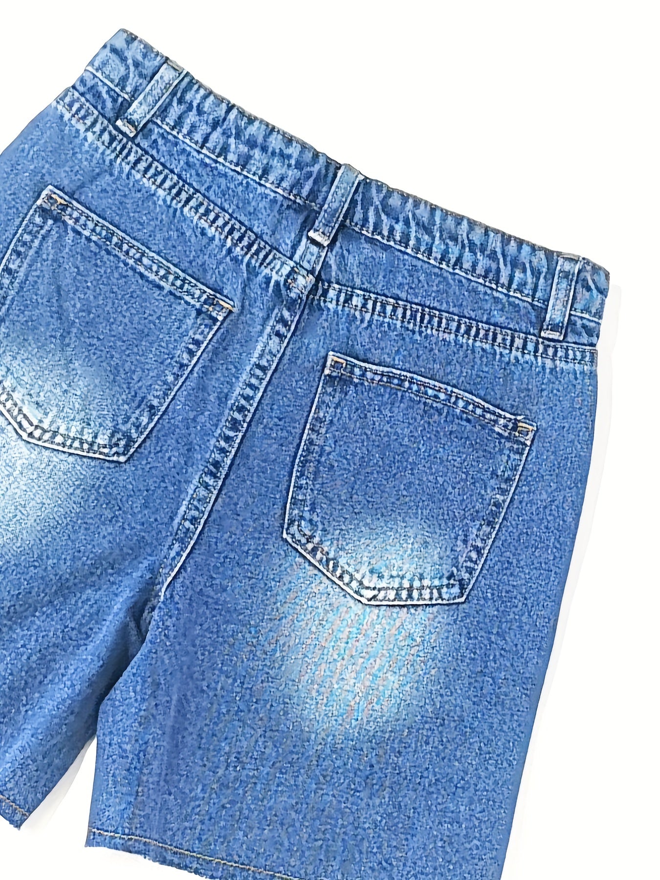 Boys Ripped Denim Shorts for Summer Outdoor